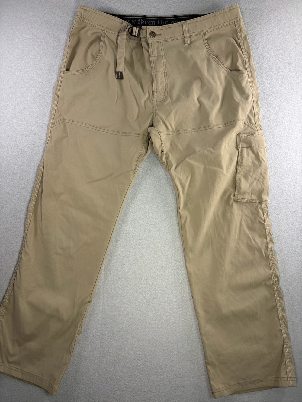 Prana Men's Tan Cargo Pants with Utility Pockets